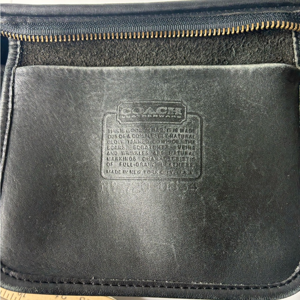 Coach Black Leather Satchel with Brass Hardware - Picture 12 of 12